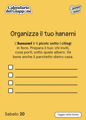 Foglio del sabato 20 marzo 2027 del Calendario del Giappone 2027: Organizza il tuo hanami